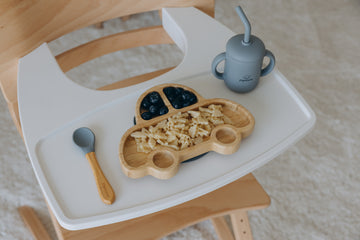 Bamboo Baby Car Plate and Spoon