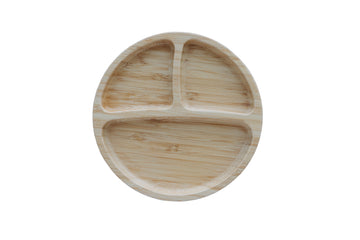 Bamboo Toddler Circle Plate and Spoon